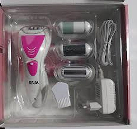 İNSUA HK7006 PROFESSIONAL LADY EPİLATÖR ALETİ 4 IN 1 BEAUTY TOOL EPİLASYON ALETİ TÜY ALMA MAKİNESİ,TOPUK TÖRPÜSÜ