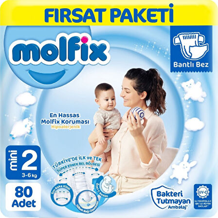 Molfix Bebek Bezi 2 Beden Fırsat Paketi 80 Adet