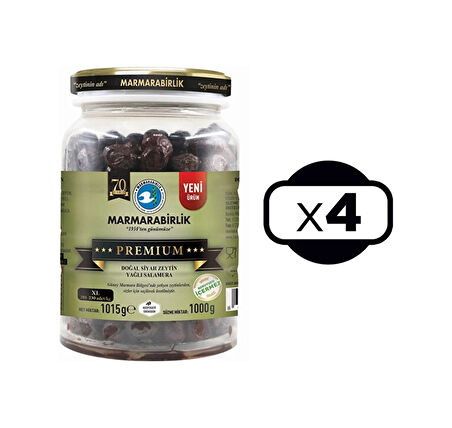 Marmarabirlik Premium XL Siyah Zeytin 4 x 1 KG