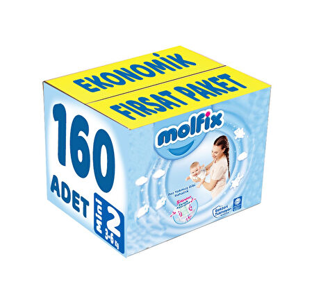 Molfix Bebek Bezi Beden:2 3-6 Kg Mini 160 Adet