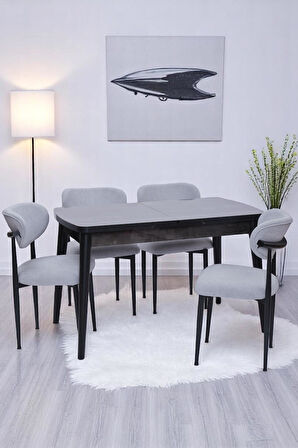 Nehir Polo Lak Panel Açılır Mutfak Masa Takımı 75x130cm