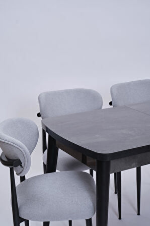 Nehir Polo Lak Panel Açılır Mutfak Masa Takımı 75x130cm