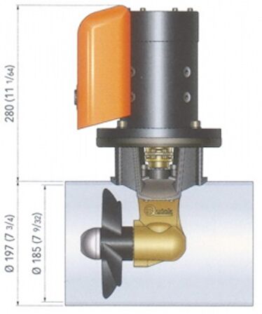 Quick Baş Manevra Pervanesi 95kgf 12V DC  Ø 185 mm Tünel