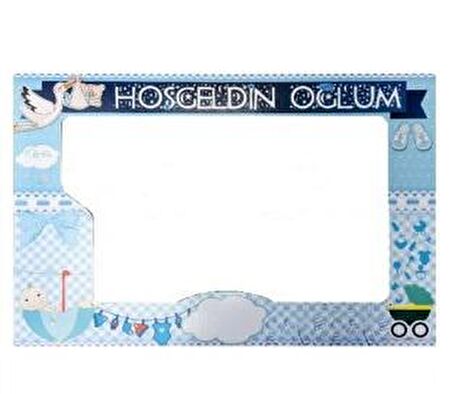 ÇERÇEVE HOŞGELDİN KIZ-ERKEK ÇİFT TARAFLI 97CM X 67CM