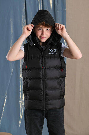 Çıkarılabilir Kapüşonlu Su Geçirmez Erkek Çocuk Şişme Yelek Iki Renk