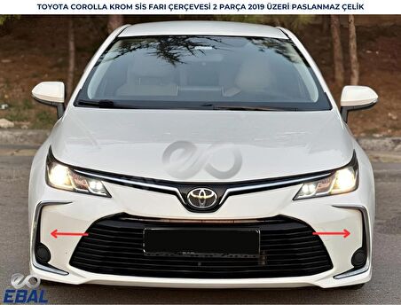 Toyota Corolla Krom Sis Farı Çerçevesi 2 Parça 2019 Ve Üzeri