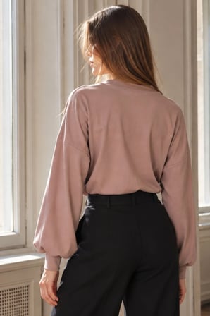 Kadın Vizon V Yaka Sweatshirt ARM-27K001022