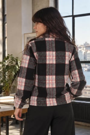 Kadın Füme Önü Fermuarlı Kolu Lastikli Mont ARM-27K001040