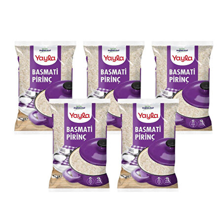 Yayla Basmati Pirinç 1 kg x 5 Adet