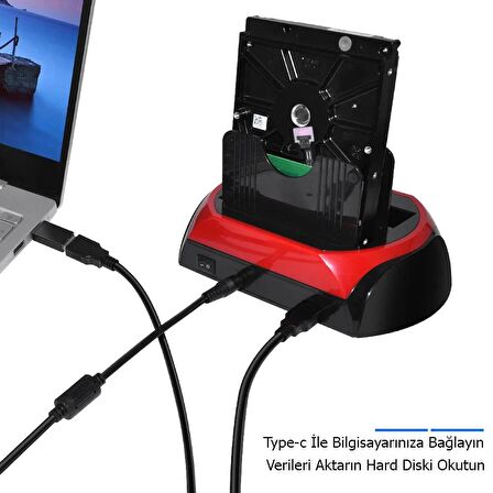 TechTic Harici Usb 3.0 Docking Combo Kart Okuyucu 2.5 / 3.5 Ide Sata Hdd Station