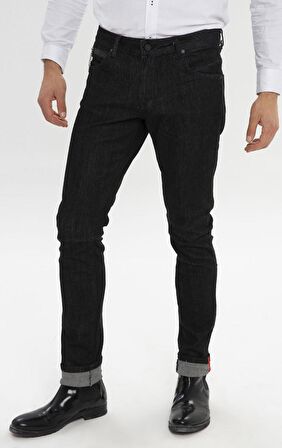 Erkek Slim Fit Düz Renk Likralı Jean Kot Pantolonu