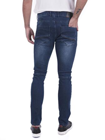 Erkek Slim Fit Düz Renk Likralı Jean Kot Pantolonu