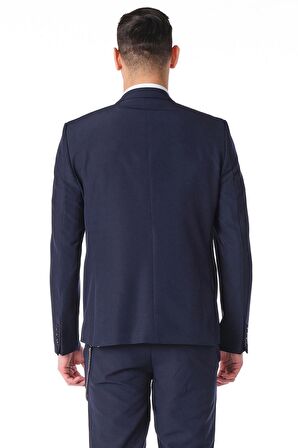 CEKMON Erkek Regular Fit Zincir Detaylı Blazer Rahat Klasik Ceket