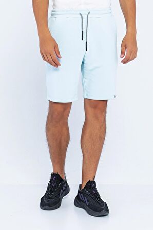 Erkek Beli Lastikli Bağcıklı Cepli İki İplik Pamuk Rahat Spor Örme Şort