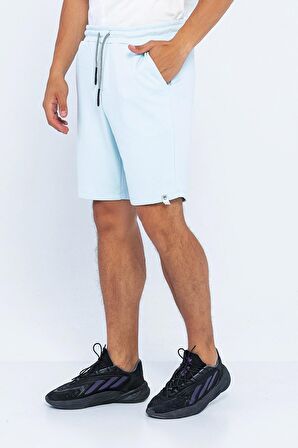 Erkek Beli Lastikli Bağcıklı Cepli İki İplik Pamuk Rahat Spor Örme Şort