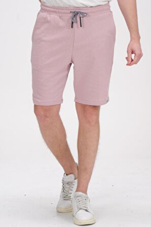 Erkek Beli Lastikli Bağcıklı Cepli İki İplik Pamuk Rahat Spor Örme Şort