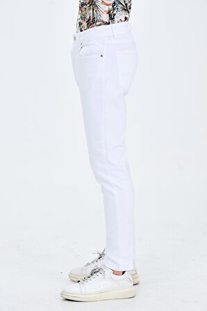 Erkek Slim Fit Düz Renk Likralı Jean Kot Pantolon