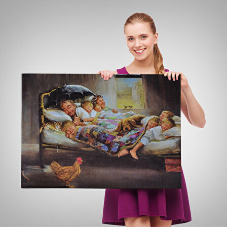 Mutluluğun Resmi Dianne Dengel'in Eseri Kanvas Tablosu-6661