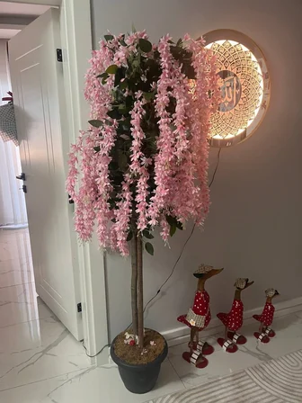 Rüzgar Yapay Çiçekçilik 170 cm Pembe Akasya & Wisteria Ağacı