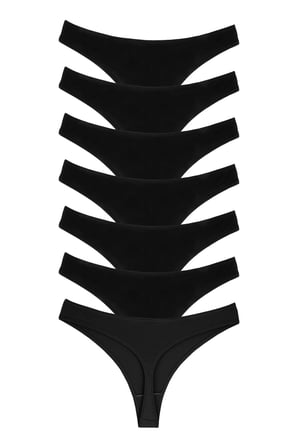 DOMİNANT  Kadın Çamaşır Pamuklu Renkli TANGA 7'li Paket (S-M-L-XL)