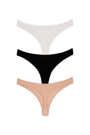 DOMİNANT  Kadın Çamaşır Pamuklu Renkli TANGA 7'li Paket (S-M-L-XL)