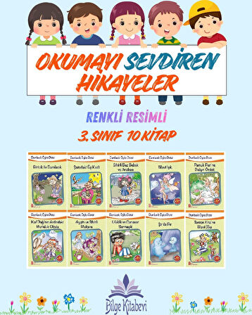 3.Sınıf Okumayı Sevdiren Renkli Resimli Hikayeler 7 - 10 Kitap