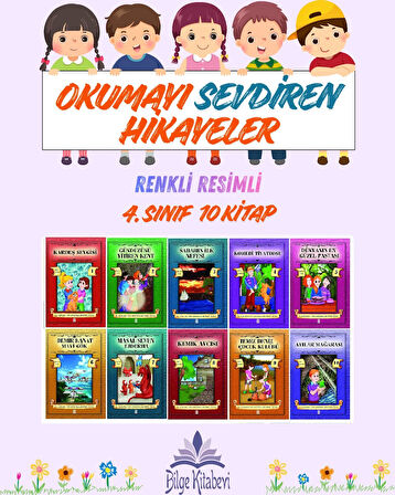 4.Sınıf Okumayı Sevdiren Renkli Resimli Hikayeler 8 - 10 Kitap
