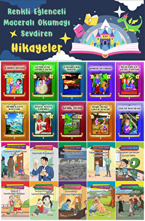 4.Sınıf Renkli Eğlenceli Maceralı Okumayı Sevdiren Hikayeler (20 Kitap)