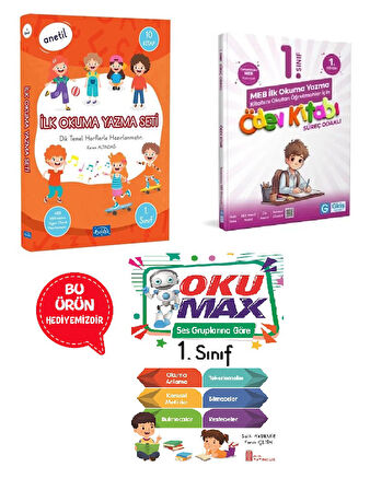 1.Sınıf ANETİL İlk Okuma Dizisi + Ödev Kitabı + Oku max Hediyeli