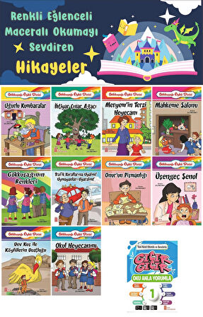 1.Sınıf Oku Anla Yorumla - Renkli Eğlenceli Maceralı Okumayı Sevdiren Hikaye Seti 4 (16 Sayfa)