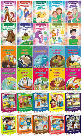 2.Sınıflar İçin Renkli Eğlenceli Maceralı Okumayı Sevdiren Hikayeler (30 Kitap)