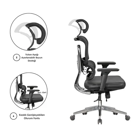Casella Medusa Fileli Yönetici Koltuğu | Ofi̇s Koltuğu | Ergonomik, Şık ve Fonksiyonel