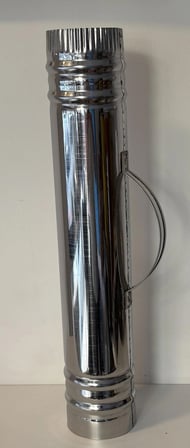Renuzu Semaver Uzatma Borusu Paslanmaz Krom Çelik Yükseklik 45 cm Tüm Semaverlere Uyumlu