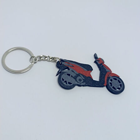 Kırmızı Motorsiklet Anahtarlık