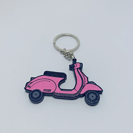 Pembe Motorsiklet Anahtarlık