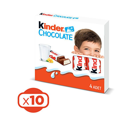Kinder Chocolate T4 50 gr x 10 Adet