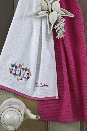 Pierre Cardin 2'li Mutfak Havlusu Fuşya