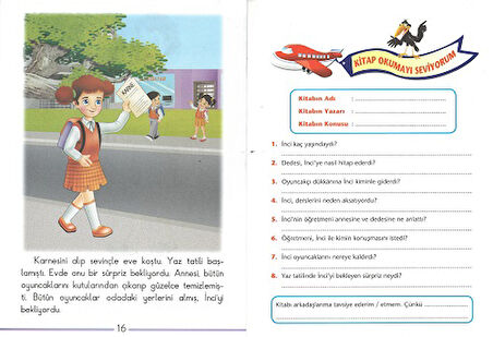 1.Sınıf Okumayı Sevdiren 25 li Hikaye Seti  (16 sayfa)