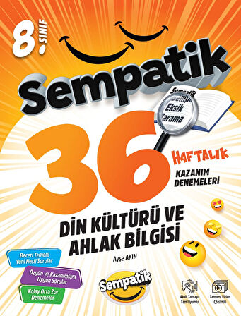 8.Sınıf Sempatik 36 Haftalık Kazanım Denemeleri Seti 2025-2026