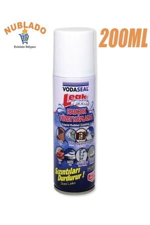 Leak Fix Su Geçirmez Sızdırmaz Sızıntı Önleyici Kauçuk Kaplama Izolasyon Beyaz Sprey 200 Ml