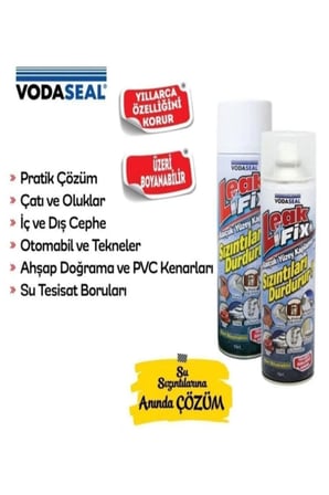 Leak Fix Su Geçirmez Sızdırmaz Sızıntı Önleyici Kauçuk Kaplama Izolasyon Beyaz Sprey 200 Ml