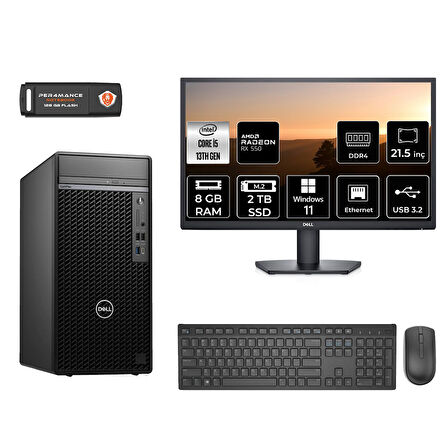 DELL OPTILEX 7010 MNO7010D254 i5 13500 8GB RAM 2TB SSD RX550 4GB 21.5" W11P MASAÜSTÜ PC