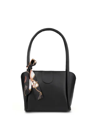 Kadın Fularlı Fermuar Kapamalı Shopper El Ve Omuz Çantası