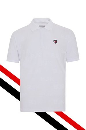 BEŞİKTAŞ ORİJİNAL LİSANSLI BEYAZ POLO T-SHİRT