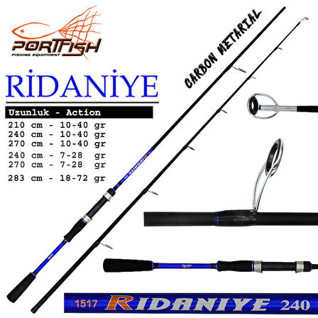 Portfish Ridaniye Spin 270 cm Olta Kamışı 2 Parça 7-28 gr