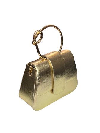 GOLD  GOLD KULP DETAYLI ŞIK KADIN EL ÇANTASI 
