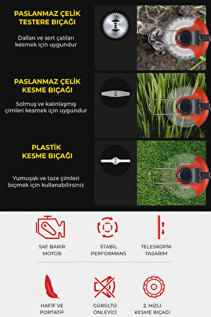 Şarjlı  Çim Biçme Makinesi Tırpan 88v