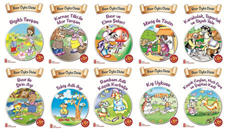 3.Sınıf Okumayı Sevdiren Renkli Resimli Hikayeler - 10 Kitap