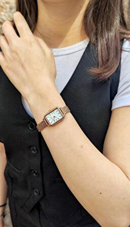 Lee Cooper LC07815 Dikdörtgen 6 Renk Hasır Kordon Kadın Kol Saati 