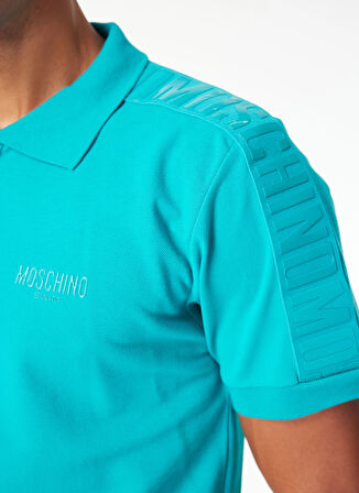 Moschino Desenli Yeşil Erkek Polo T-Shirt 241V3A1604